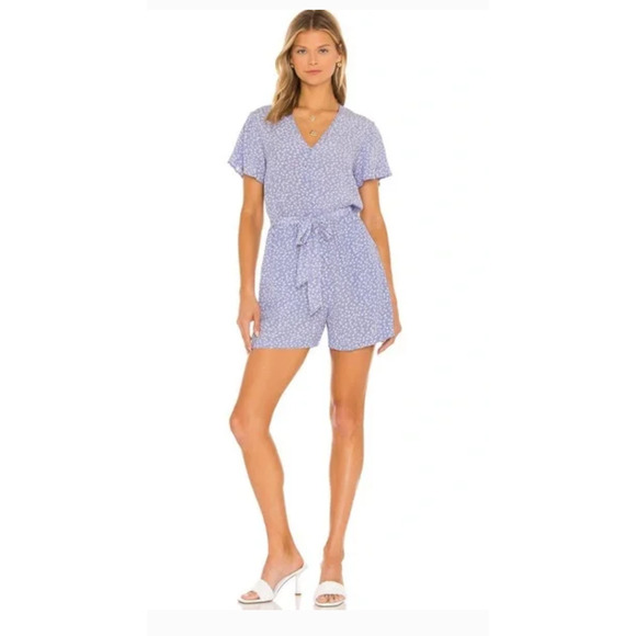 NWT Rails Sophia Romper in Sky Blue Daisies Rayon lightweight ( missing tie) XS - Picture 2 of 5